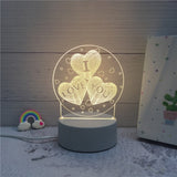 SOLOLANDOR 3D LED Lamp Creative 3D LED Night Lights Novelty Illusion Night Lamp 3D Illusion Table Lamp For Home Decorative Light