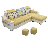 NEW 3 Seat Linen Living Room Sofa Set Home Furniture Modern Design  Frame Soft Sponge L Shape Home Furniture