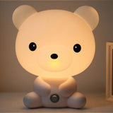 Panda/Dog/Bear Cartoon Night Light Kids Bed Lamp Night Sleeping Lamp For Children Room Light EU/US Plug