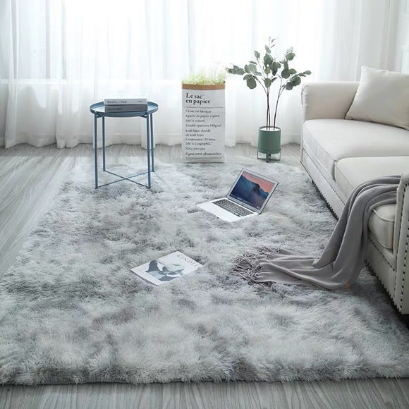 Nordic mixed color carpet simple modern long suede bedroom bedside living room environmental memory foam non-slip carpet