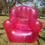 001 Coffee House Fashion Inflatable Sofa Photo Props Single Air Transparent Sofa Multicolor Outdoor Camping Swimming Pool Sofa