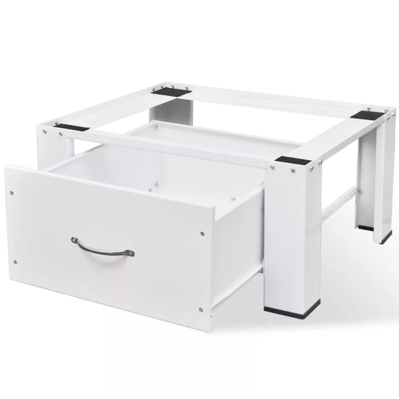 VidaXL Washing Machine Floor Stand Refrigerator Floor Trolley Fridge Stand Washing Machine Holder With Drawer