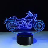 3D Fast and Furious 8 Motorcycle LED Night Light Color Changeable Table Lamp Methacrylate plate children nightlight Lamparas