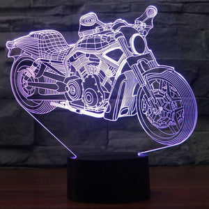 3D Fast and Furious 8 Motorcycle LED Night Light Color Changeable Table Lamp Methacrylate plate children nightlight Lamparas