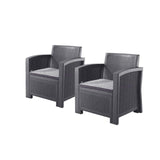 Furgle Outdoor Patio Sectional Conversation Sofa Set Waterproof PE Furniture Set Cushions and Coffee Table for Backyard Pool