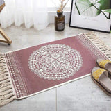 2019New Retro Bohemian Hand Woven Cotton Linen Carpet Rug  Bedside Rug Geometric Floor Mat Living Room Bedroom Carpet Home Decor