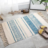 2019New Retro Bohemian Hand Woven Cotton Linen Carpet Rug  Bedside Rug Geometric Floor Mat Living Room Bedroom Carpet Home Decor