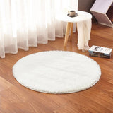 RULDGEE Fluffy Round Rug for Living Room Faux Fur Carpet Kids Bedroom Plush Rugs Shaggy Computer Chair Upholstery Area Rug mats