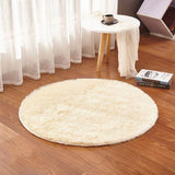 RULDGEE Fluffy Round Rug for Living Room Faux Fur Carpet Kids Bedroom Plush Rugs Shaggy Computer Chair Upholstery Area Rug mats