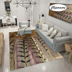 Chpermore Animal fur peacock feather Large Carpets feather decoration Tatami Mats Bedroom Home Lving Room Rug Floor Rugs