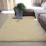 Thickened washed silk hair non-slip carpet living room coffee table blanket Bedroom bedside mat yoga rugs solid color plush rug