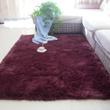 Thickened washed silk hair non-slip carpet living room coffee table blanket Bedroom bedside mat yoga rugs solid color plush rug