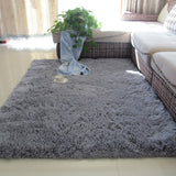Thickened washed silk hair non-slip carpet living room coffee table blanket Bedroom bedside mat yoga rugs solid color plush rug