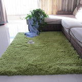 Thickened washed silk hair non-slip carpet living room coffee table blanket Bedroom bedside mat yoga rugs solid color plush rug