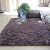 Thickened washed silk hair non-slip carpet living room coffee table blanket Bedroom bedside mat yoga rugs solid color plush rug