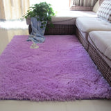 Thickened washed silk hair non-slip carpet living room coffee table blanket Bedroom bedside mat yoga rugs solid color plush rug