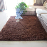 Thickened washed silk hair non-slip carpet living room coffee table blanket Bedroom bedside mat yoga rugs solid color plush rug