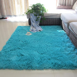 Thickened washed silk hair non-slip carpet living room coffee table blanket Bedroom bedside mat yoga rugs solid color plush rug
