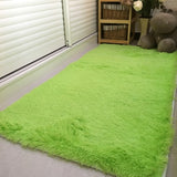 Thickened washed silk hair non-slip carpet living room coffee table blanket Bedroom bedside mat yoga rugs solid color plush rug