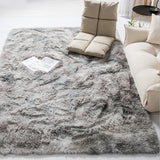 2019 Modern Nordic Tie-dye Gradient Carpet Bedroom Living Room Rectangular Carpet Variegated Soft Comfortable Area Carpet Gray