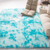 2019 Modern Nordic Tie-dye Gradient Carpet Bedroom Living Room Rectangular Carpet Variegated Soft Comfortable Area Carpet Gray