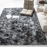 2019 Modern Nordic Tie-dye Gradient Carpet Bedroom Living Room Rectangular Carpet Variegated Soft Comfortable Area Carpet Gray