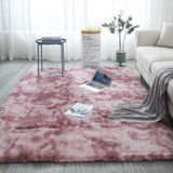 2019 Modern Nordic Tie-dye Gradient Carpet Bedroom Living Room Rectangular Carpet Variegated Soft Comfortable Area Carpet Gray