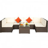 Patio Furniture Sofa Set Wicker Chair For Outdoor Yard Swimming Pool Beach Garden Furniture Outdoor Rattan Sofa Set