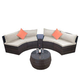 6-Piece Patio Furniture Sofa Set Wicker Chair For Outdoor Yard Swimming Pool Beach Garden Furniture Outdoor Rattan Sofa Set