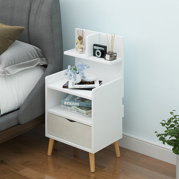 are contracted and contemporary bedside table shelf Nordic small bedroom receive store content simple and economical