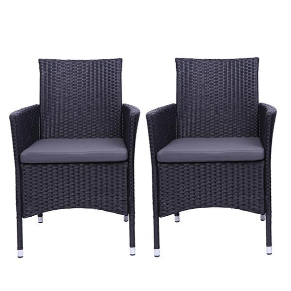 2PCS Single Backrest Chairs high quality PE rattan and Iron frame Sofa Set can coordinate with any style of decoration