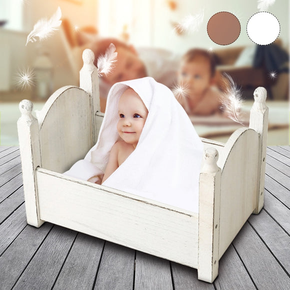 Children's photography Props Small Bed for Newborn Basket Sofa Crib Wooden Baby Photo Studio Photography Bed Boys Girls Gift