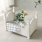 Children's photography Props Small Bed for Newborn Basket Sofa Crib Wooden Baby Photo Studio Photography Bed Boys Girls Gift