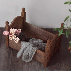 Children's photography Props Small Bed for Newborn Basket Sofa Crib Wooden Baby Photo Studio Photography Bed Boys Girls Gift