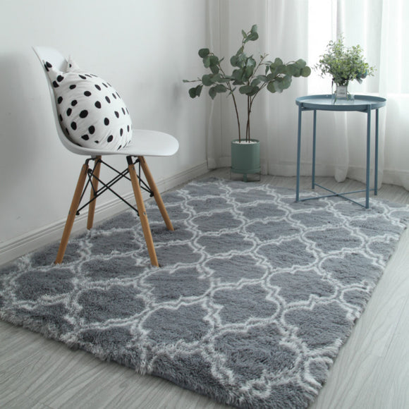 Modern Plush Big Floor Carpet for Living Room 160x230 Furry Mat Pink Black Grey Hairy Bed Rug Shaggy Alfombra De Pasillo Larga