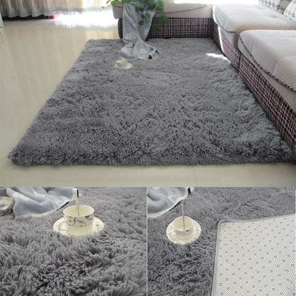 Urijk 1PC Super Soft Gray Color Antiskid Soft Carpet Modern Carpet Mat For Living Room/bedroom Rug Bedside Rugs