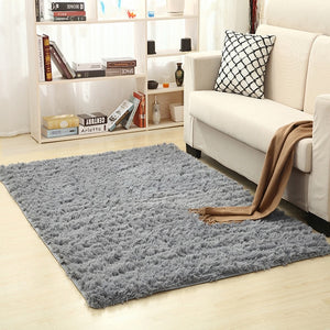 Urijk 1PC Super Soft Gray Color Antiskid Soft Carpet Modern Carpet Mat For Living Room/bedroom Rug Bedside Rugs