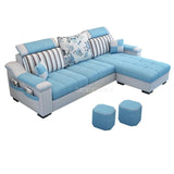 NEW 3 Seat Linen Living Room Sofa Set Home Furniture Modern Design Solid Wood Frame Soft Sponge L Shape Home Furniture