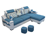 NEW 3 Seat Linen Living Room Sofa Set Home Furniture Modern Design Solid Wood Frame Soft Sponge L Shape Home Furniture