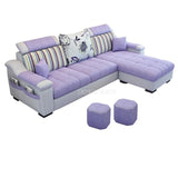 NEW 3 Seat Linen Living Room Sofa Set Home Furniture Modern Design Solid Wood Frame Soft Sponge L Shape Home Furniture