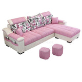 NEW 3 Seat Linen Living Room Sofa Set Home Furniture Modern Design Solid Wood Frame Soft Sponge L Shape Home Furniture