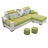 NEW 3 Seat Linen Living Room Sofa Set Home Furniture Modern Design Solid Wood Frame Soft Sponge L Shape Home Furniture