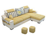NEW 3 Seat Linen Living Room Sofa Set Home Furniture Modern Design Solid Wood Frame Soft Sponge L Shape Home Furniture