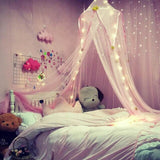 Children's Dome Mosquito Net Pink Bed Yarn European Hanging Princess Style Decorative Drapes