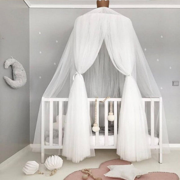 INS New Style Mosquito Nets CHILDREN'S Crown Bed Curtain Infant 3-door Dreamy Mosquito Nets Filming Baby Bed Curtain
