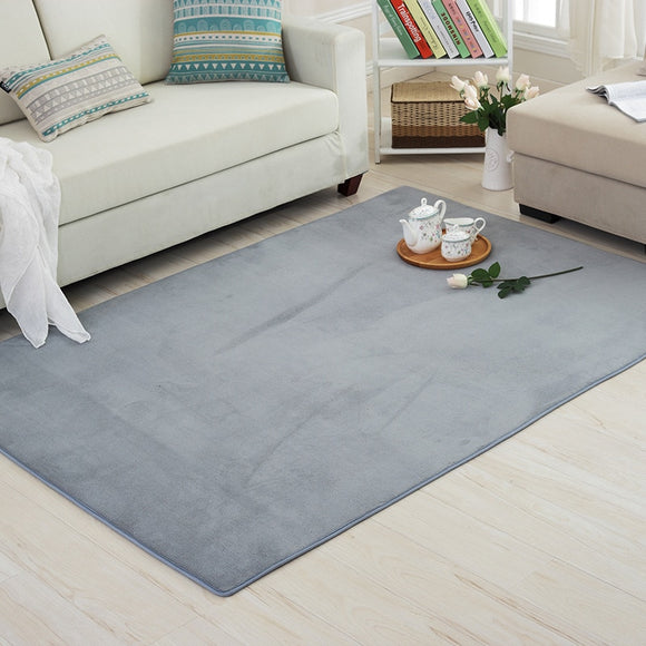 Thick Solid Color Pattern Coral Velvet Carpet Modern Home Living Room Bedroom Bedside Tatami Crawling Mat Full Shop