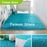 Thickened washed silk hair non-slip carpet living room coffee table blanket Bedroom bedside mat yoga rugs solid color plush