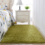 Thickened washed silk hair non-slip carpet living room coffee table blanket Bedroom bedside mat yoga rugs solid color plush