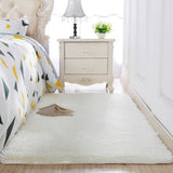Thickened washed silk hair non-slip carpet living room coffee table blanket Bedroom bedside mat yoga rugs solid color plush