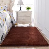Thickened washed silk hair non-slip carpet living room coffee table blanket Bedroom bedside mat yoga rugs solid color plush
